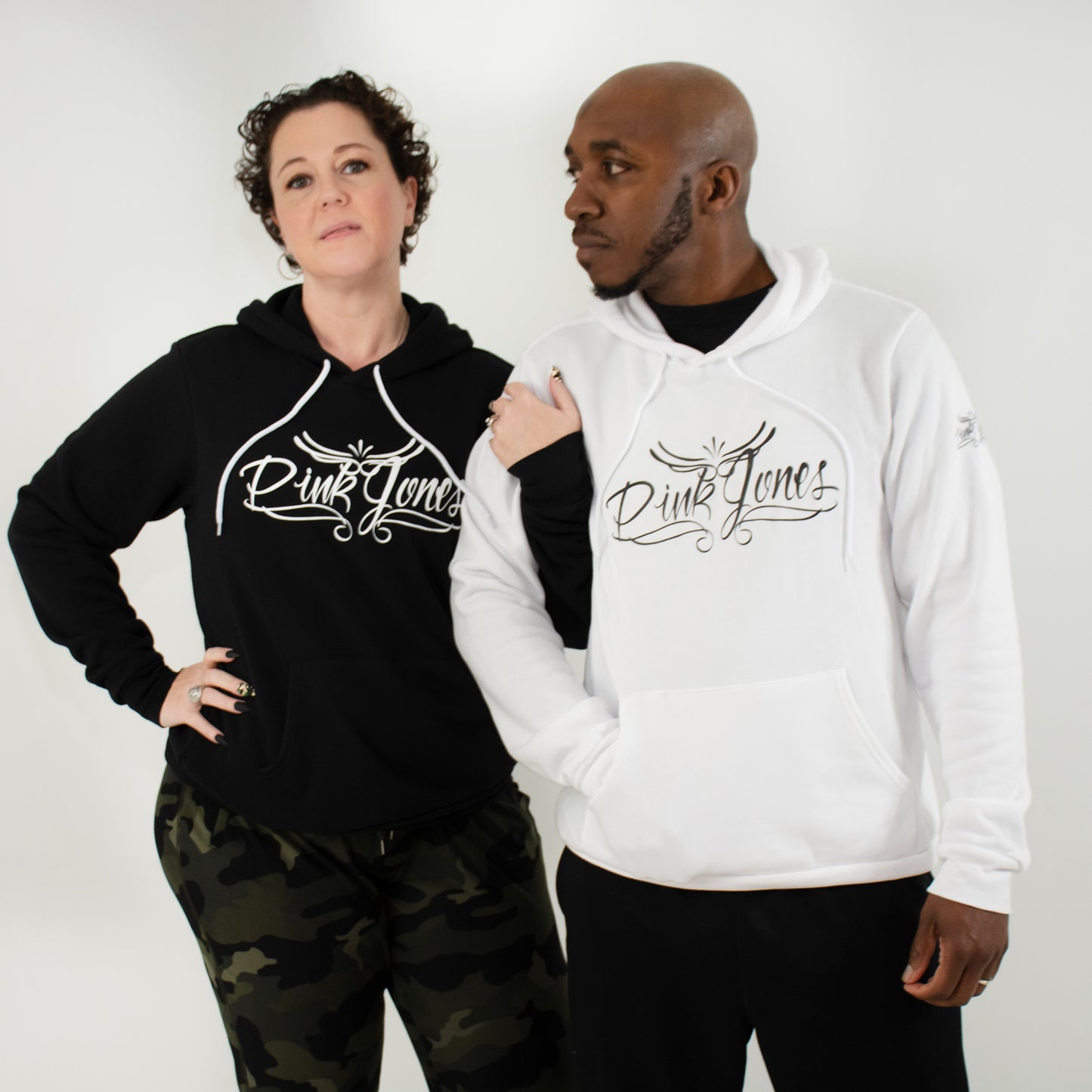 Pink Jones Collection - White Hoodie